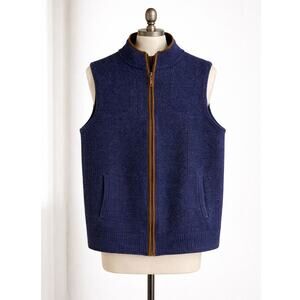 L.L. Bean Merino Wool Fleece Lined Zip Vest Men’s XL